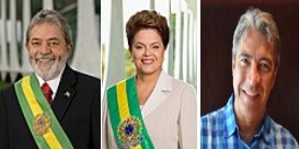 Governantes na 2ª gestão de Manoel de Rosinha: Presidente Lula, Dilma e Gov. Marcelo Déda.